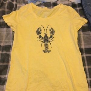 yellow st. john’s bay lobster t-shirt